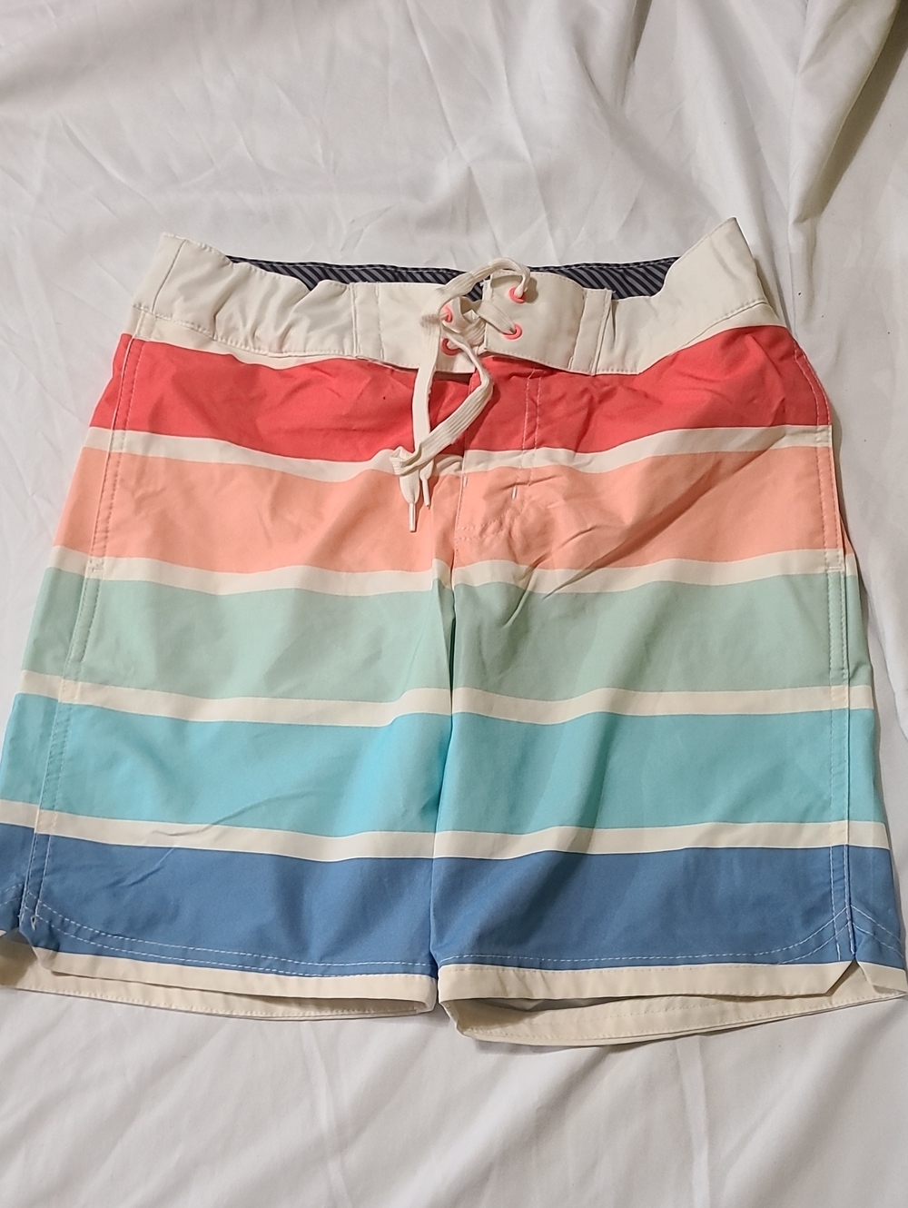 art class Kids Swim Trunks in Coral, Peach, Mint, Aqua & Blue
